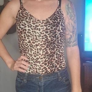 Animal print body suite